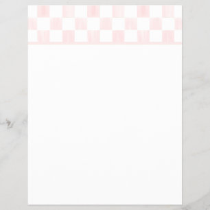 Lege roze en witte dambord briefhoofd flyer