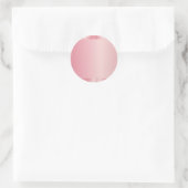 Lege Roze Gouden Voeg Uw Tekst Logo Monogram Naam Ronde Sticker (Tas)