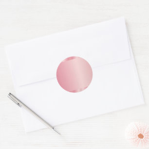 Lege Roze Gouden Voeg Uw Tekst Logo Monogram Naam Ronde Sticker