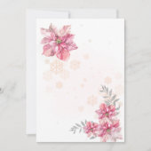 Lege Roze Sneeuwvlok Poinsettia Maak Je Eigen Kaart (Voorkant)