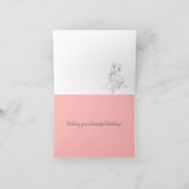 Lege Rozenhoningklaver Geboortedags Roos Geboorte  Kaart (Binnen)