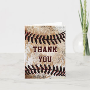 Lege Rustieke Honkbal Notitiekaarten of Uw Tekst
