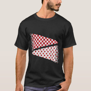 Lege School Spirit Team Kleuren Game Day Rode Voet T-shirt