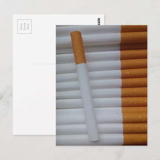 Lege sigaretten gegroepeerd briefkaart (Voorkant / Achterkant)