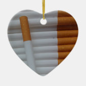 Lege sigaretten gegroepeerd keramisch ornament (Voorkant)