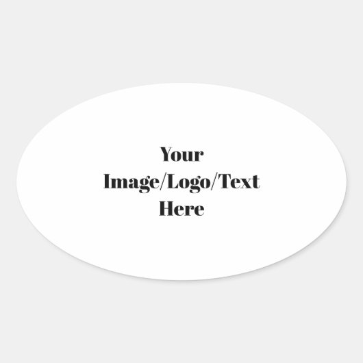 Lege Sjablonen personaliseren of aanpassen Ovale Sticker (Voorkant)