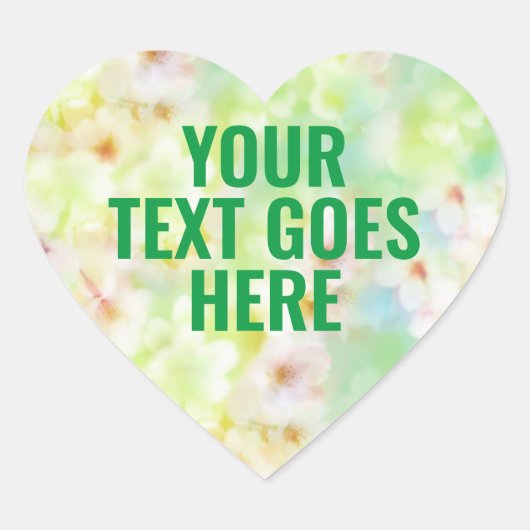 Lege sjabloon bloem sticker voeg uw tekst toe (Voorkant)