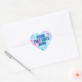 Lege sjabloon bloemhart voeg uw tekst toe hart sticker (Envelop)