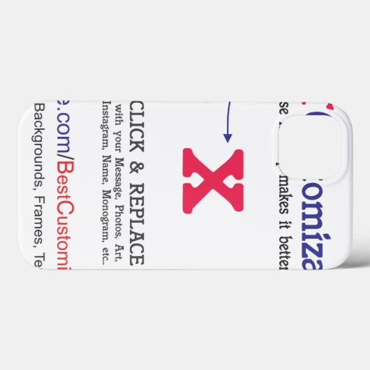  lege Sjabloon Case-Mate iPhone Case (Achterkant (horizontaal))