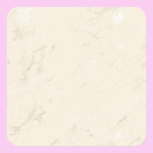 Lege Sjabloon, DIY Tekst Art Logo, Cream Marmer Vierkante Sticker