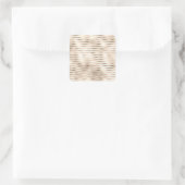 Lege Sjabloon DIY tekst, gouden strepen Vierkante Sticker (Tas)