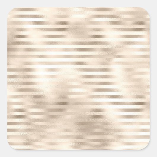 Lege Sjabloon DIY tekst, gouden strepen Vierkante Sticker (Voorkant)