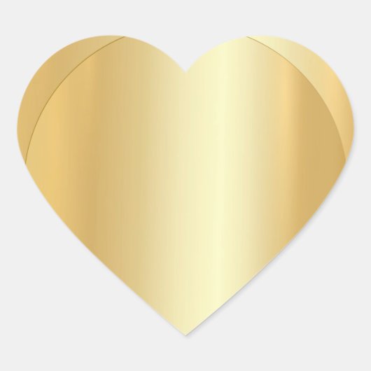 Lege Sjabloon Elegant Voeg Jouw tekst Faux Gold Hart Sticker (Voorkant)