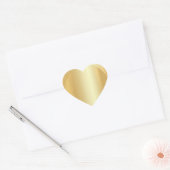 Lege Sjabloon Elegant Voeg Jouw tekst Faux Gold Hart Sticker (Envelop)