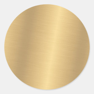 Lege Sjabloon Elegante Faux Gold Metallic look Ronde Sticker
