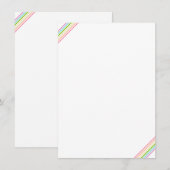 Lege Sjabloon Elegante regenboogkleuren Strepen (Voorkant / Achterkant)