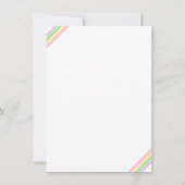 Lege Sjabloon Elegante regenboogkleuren Strepen (Achterkant)