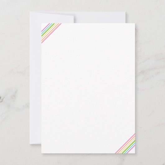 Lege Sjabloon Elegante regenboogkleuren Strepen (Voorkant)