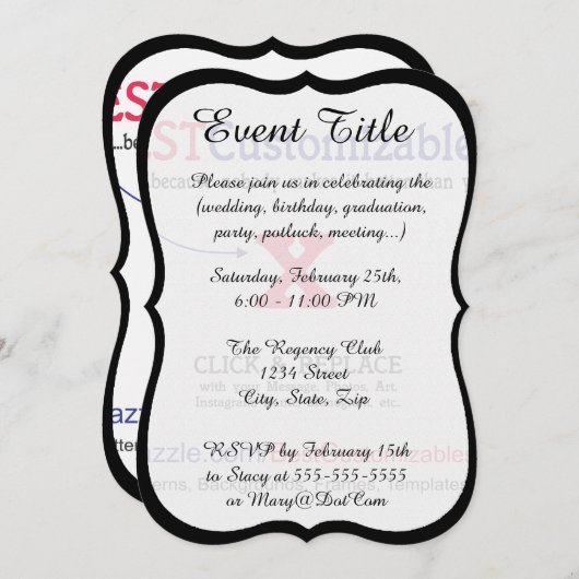  lege Sjabloon Kaart (Voorkant / Achterkant)