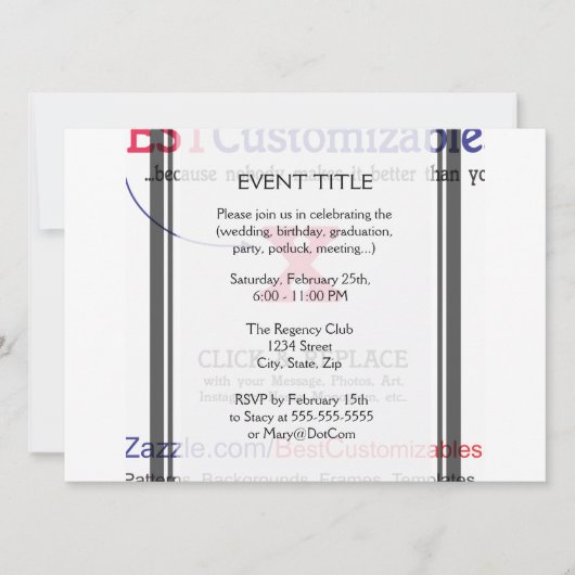  lege Sjabloon Kaart (Voorkant)