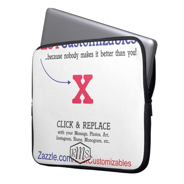  lege Sjabloon Laptop Sleeve (Voorkant Links)