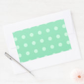 Lege Sjabloon Mint Green Custom Elegante kleur Rechthoekige Sticker (Envelop)