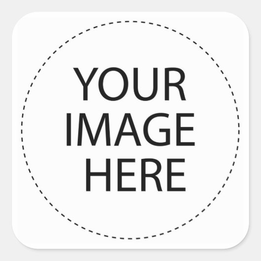 Lege Sjabloon Partij weggooien AFBEELDING TEKST to Vierkante Sticker (Voorkant)