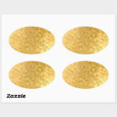 Lege Sjabloon Toevoegen Jouw tekst gouden harten E Ovale Sticker (Vel)