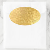 Lege Sjabloon Toevoegen Jouw tekst gouden harten E Ovale Sticker (Tas)