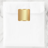 Lege Sjabloon Uw aangepaste tekst Logo Glam Gold Vierkante Sticker (Tas)