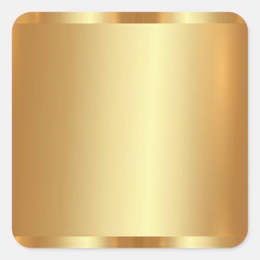 Lege Sjabloon Uw aangepaste tekst Logo Glam Gold Vierkante Sticker (Voorkant)