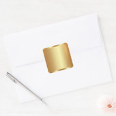 Lege Sjabloon Uw aangepaste tekst Logo Glam Gold Vierkante Sticker (Envelop)