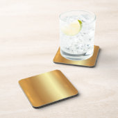 Lege Sjabloon Uw aangepaste tekst QR Code Gold Log Bier Onderzetter (Rechterzijde)