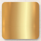 Lege Sjabloon Uw aangepaste tekst QR Code Gold Log Bier Onderzetter (Voorkant)