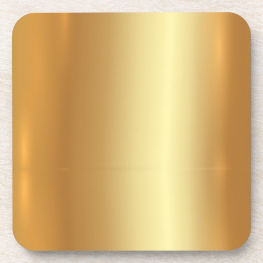 Lege Sjabloon Uw aangepaste tekst QR Code Gold Log Bier Onderzetter (Voorkant)