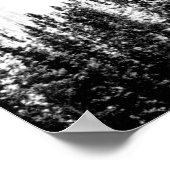 Lege skilift // Zwarte en Witte winter Poster (Hoek)