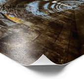 Lege Spoorwegtunnel met graffiti Foto Foto Afdruk (Hoek)