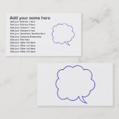 Lege spraakbel #1 visitekaartje (Voorkant / Achterkant)