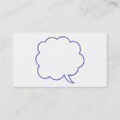 Lege spraakbel #1 visitekaartje (Achterkant)