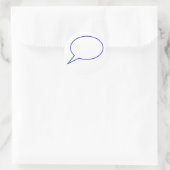 Lege spraakbubbel #2 ronde sticker (Tas)