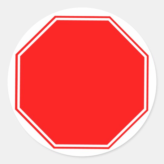 Lege/ Sticker stopteken (Voorkant)