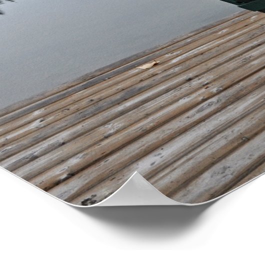 Lege stoel op het meerdek poster (Hoek)