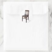 Lege stoel ronde sticker (Tas)