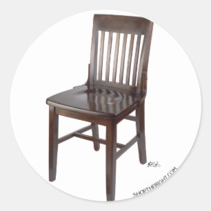 Lege stoel ronde sticker