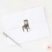 Lege stoel ronde sticker (Envelop)