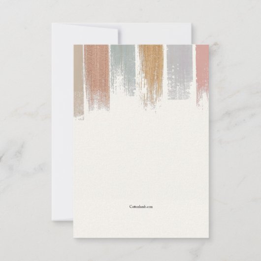 Lege stoel sympathie dank u kaart (Achterkant)