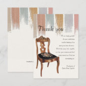 Lege stoel sympathie dank u kaart (Voorkant / Achterkant)