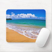 Lege strand en blauwe wateren muismat (Met muis)