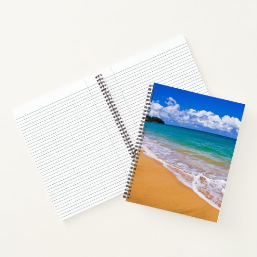 Lege strand en blauwe wateren notitieboek (Binnen)