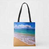 Lege strand en blauwe wateren tote bag (Voorkant)